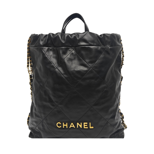 CHANEL 22 Large Calfskin Black