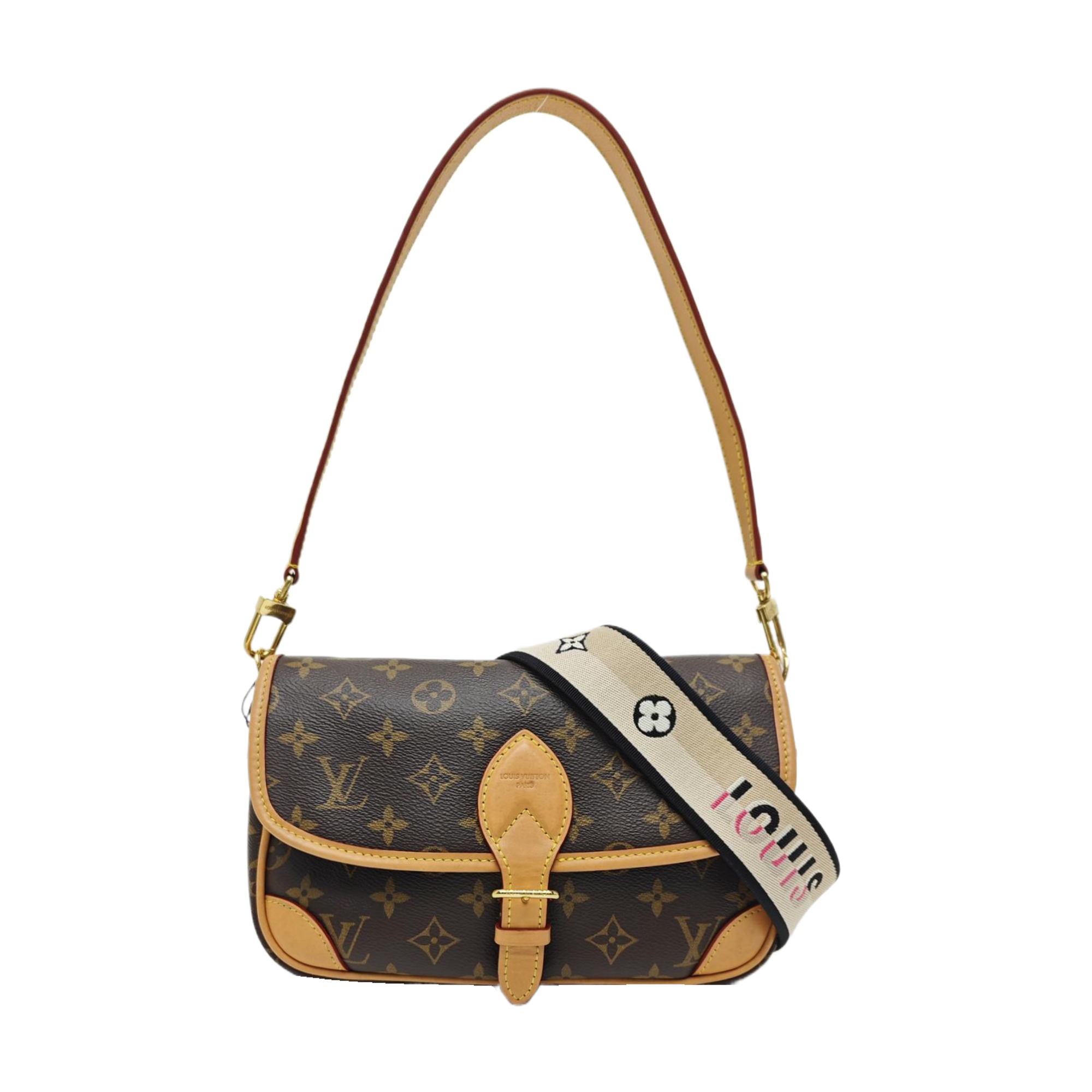 DIANE Monogram Coated Canvas Brown