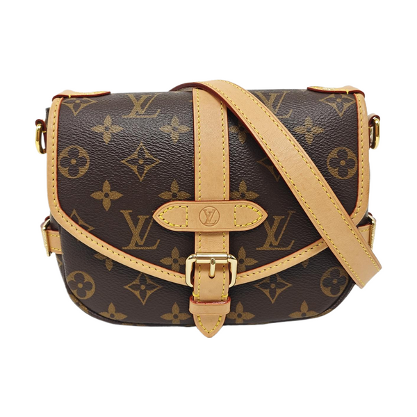 SAUMUR BB Monogram Coated Canvas Brown