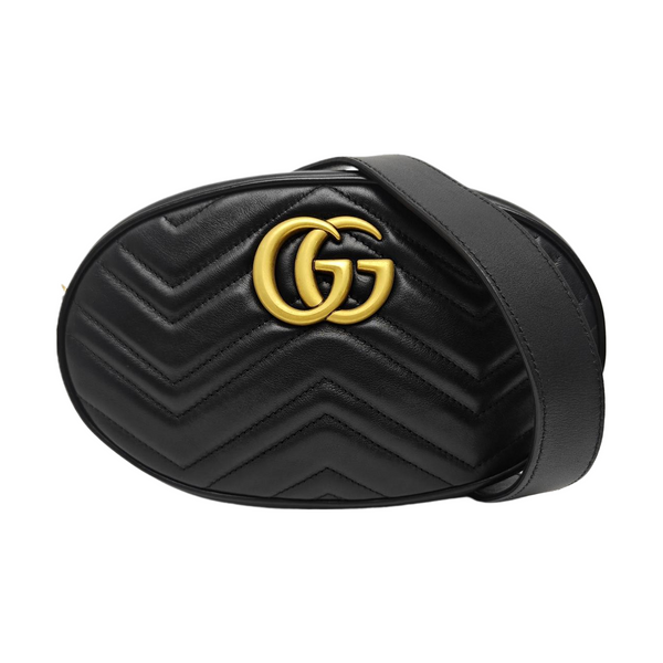 GG Marmont Small Quilted Calfskin Black