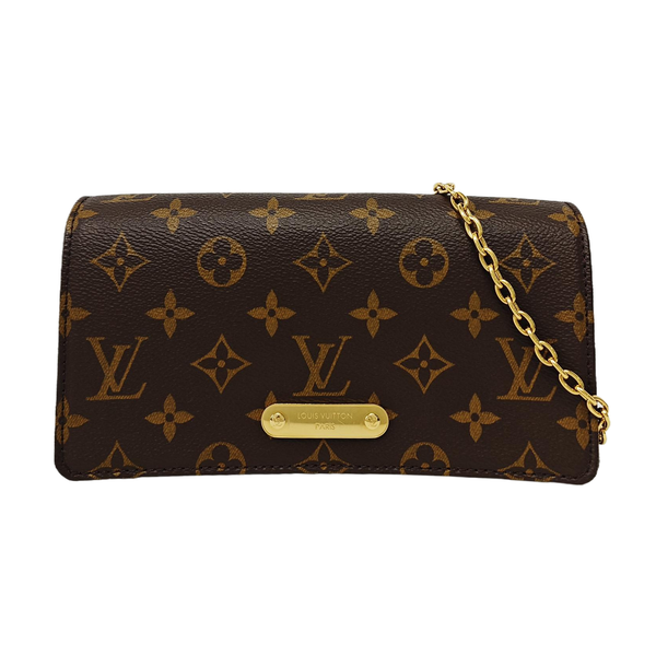 Lily Monogram Coated Canvas Brown