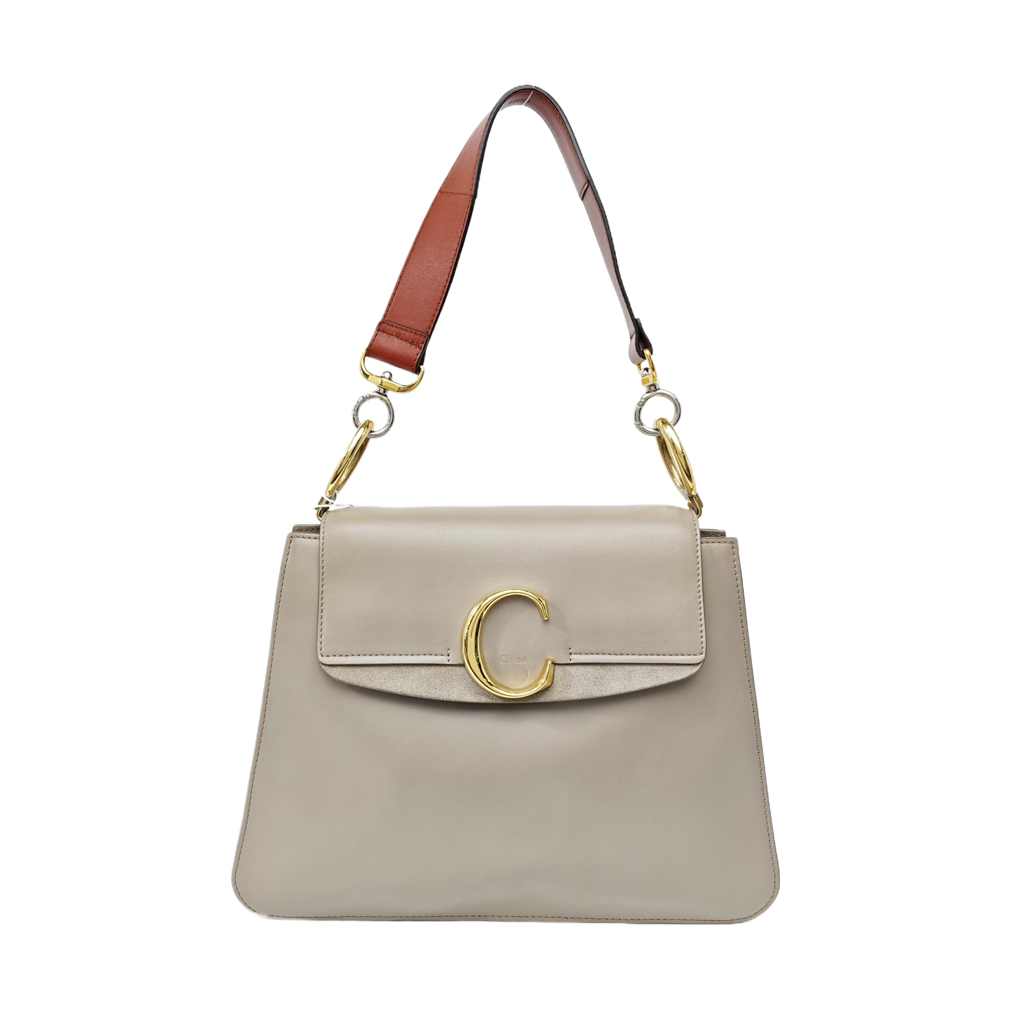 Chloé C Medium Calfskin Gray