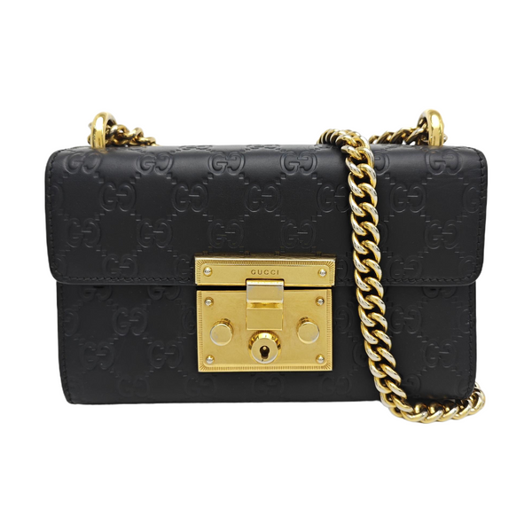 Padlock Small Monogram Calfskin Black