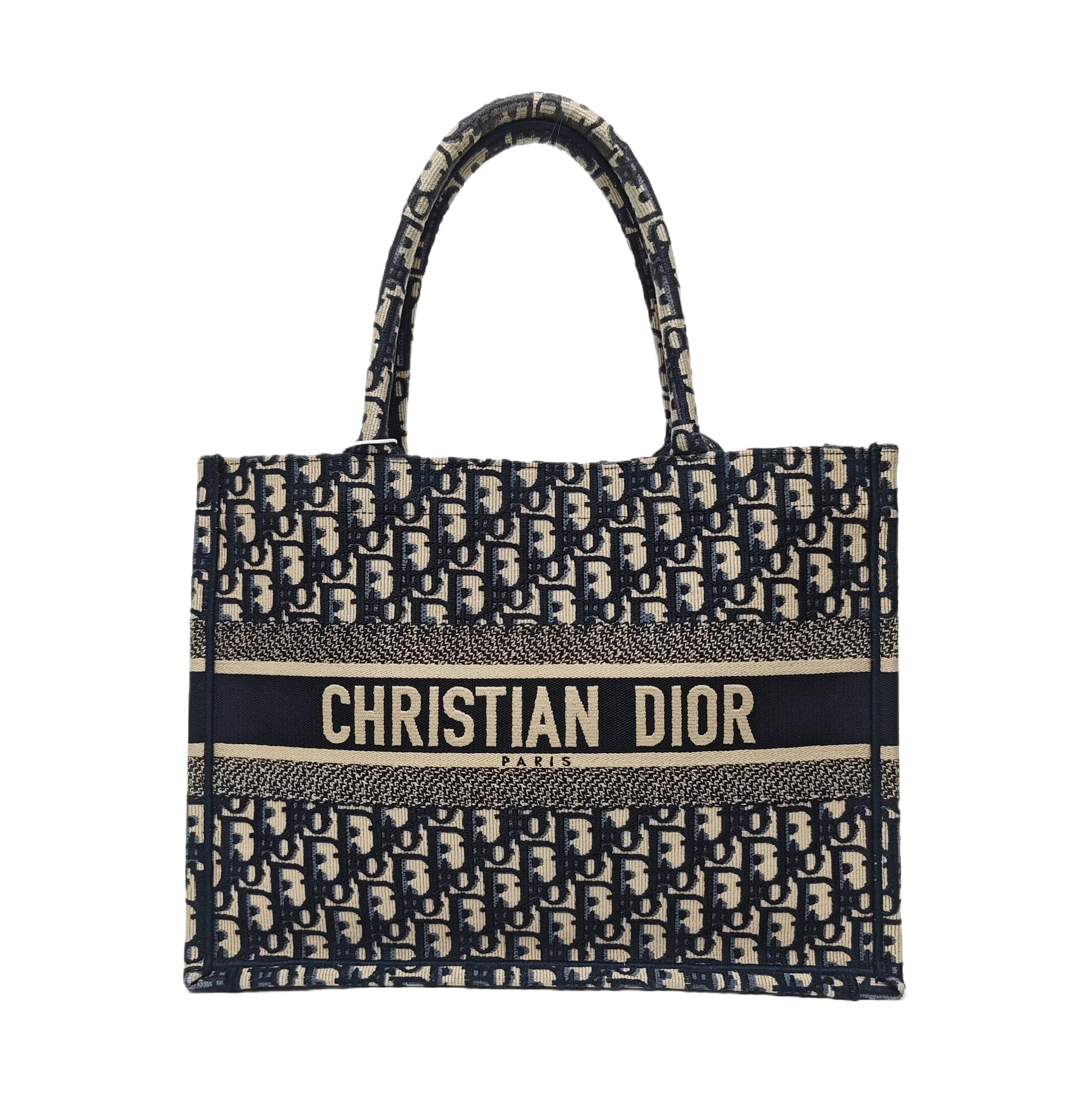 Book Tote Medium Oblique Canvas Blue