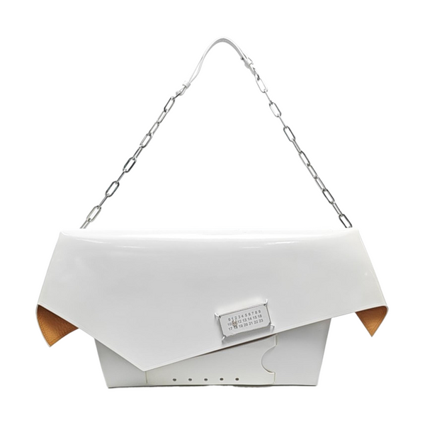 Patent Leather Shoulder Bag White
