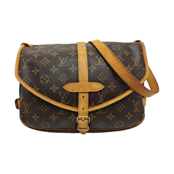 SAUMUR 30 Monogram Coated Canvas Brown