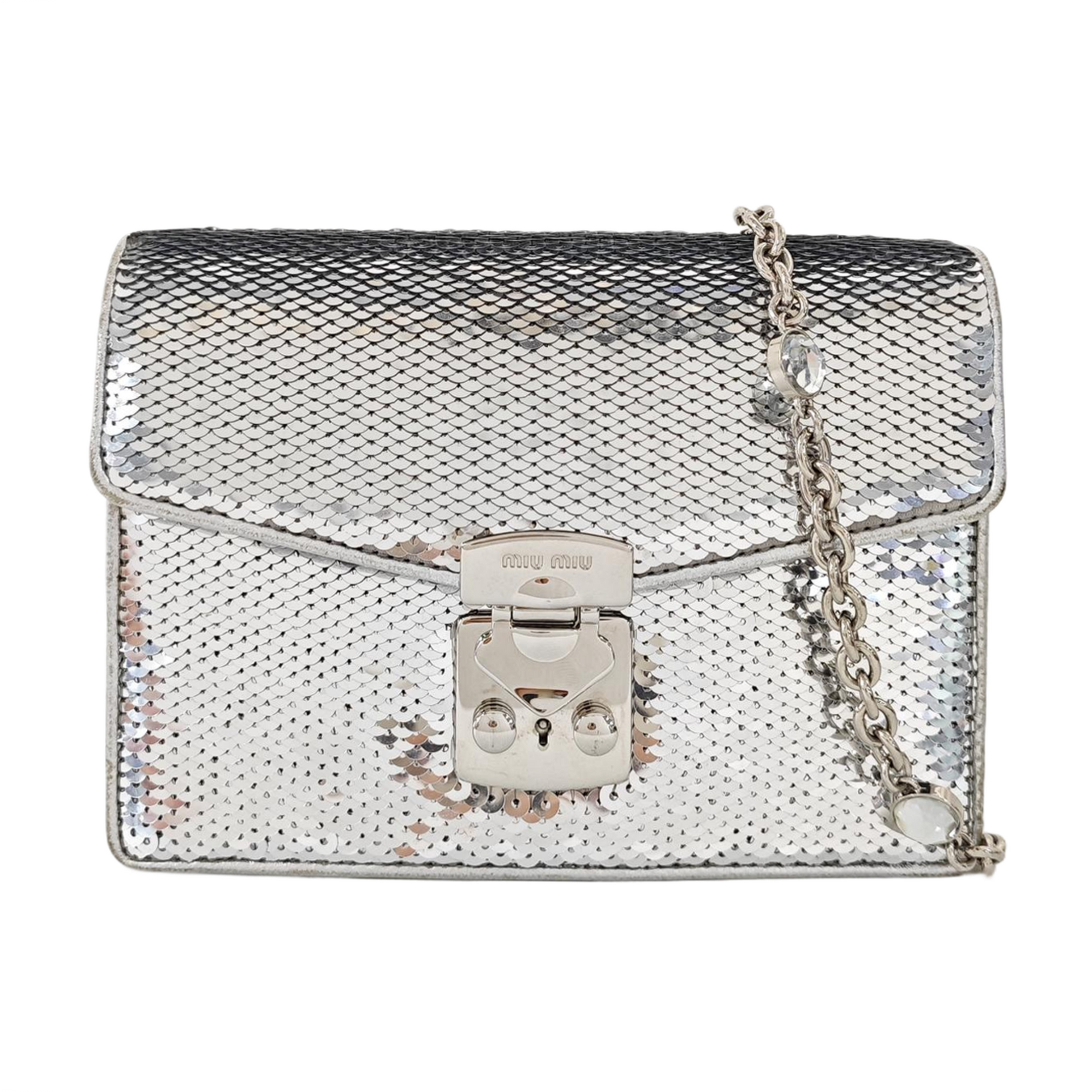 Miu Confidential Sequins Silver