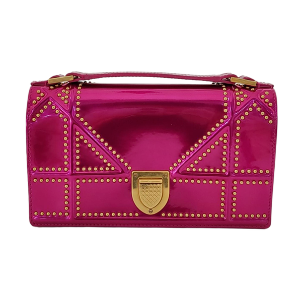 Diorama Cannage Patent Leather Red
