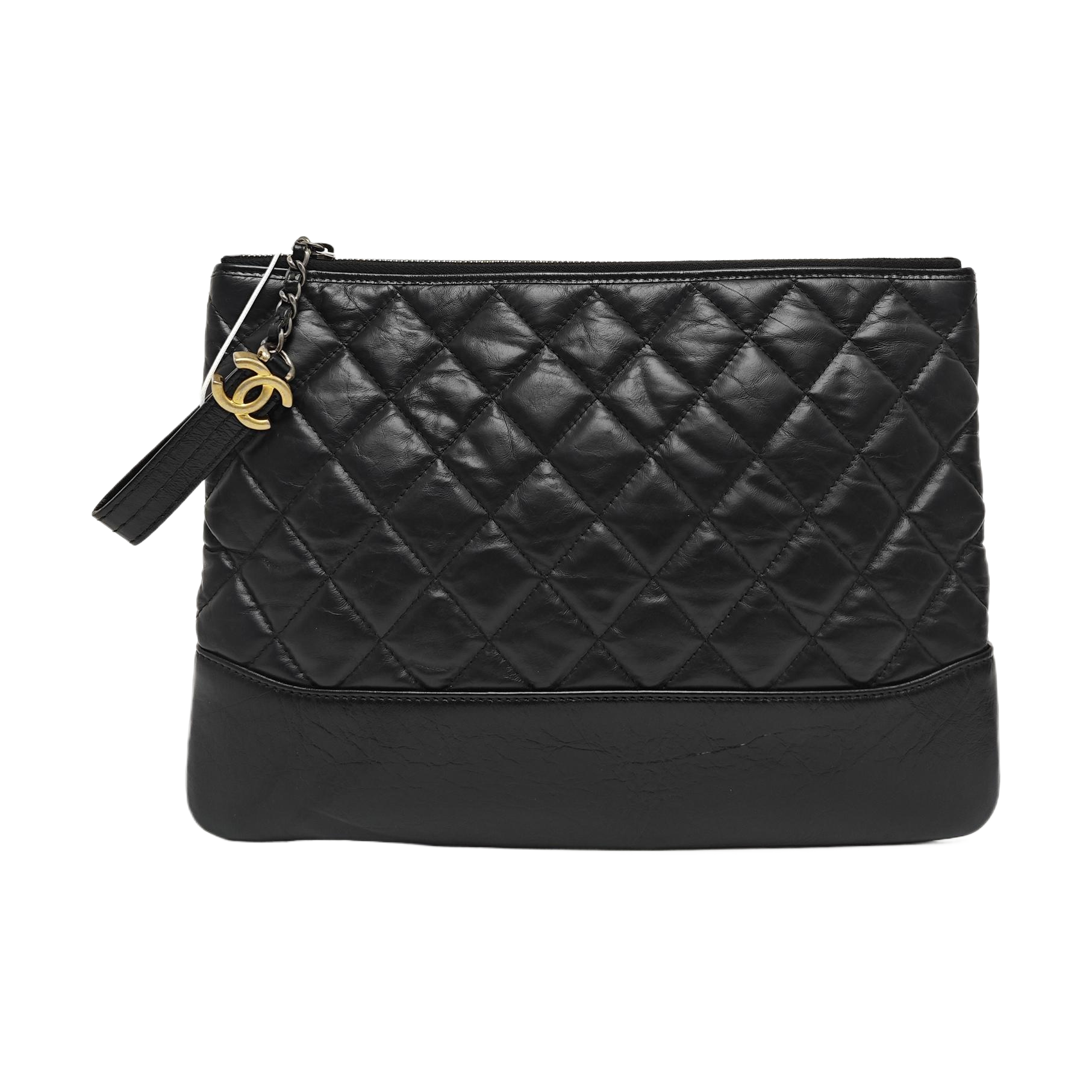 GABRIELLE Medium Quilted Calfskin Black