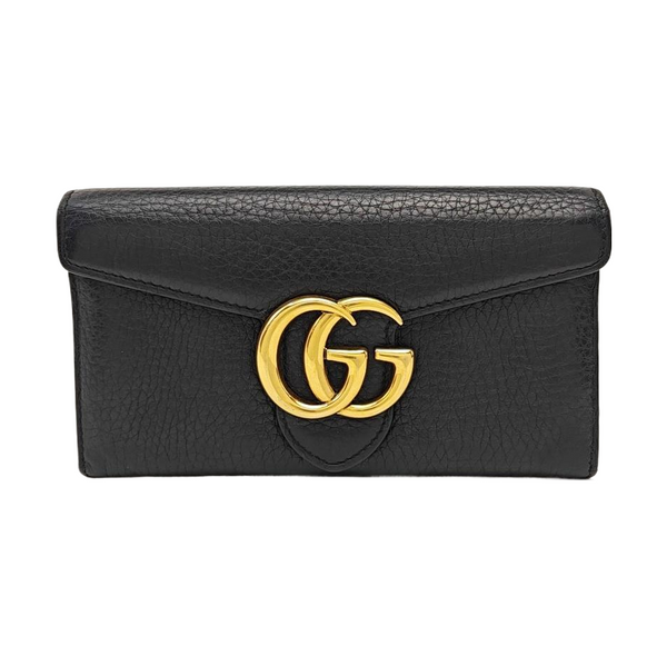 GG Marmont Super Mini Calfskin Black Wallet