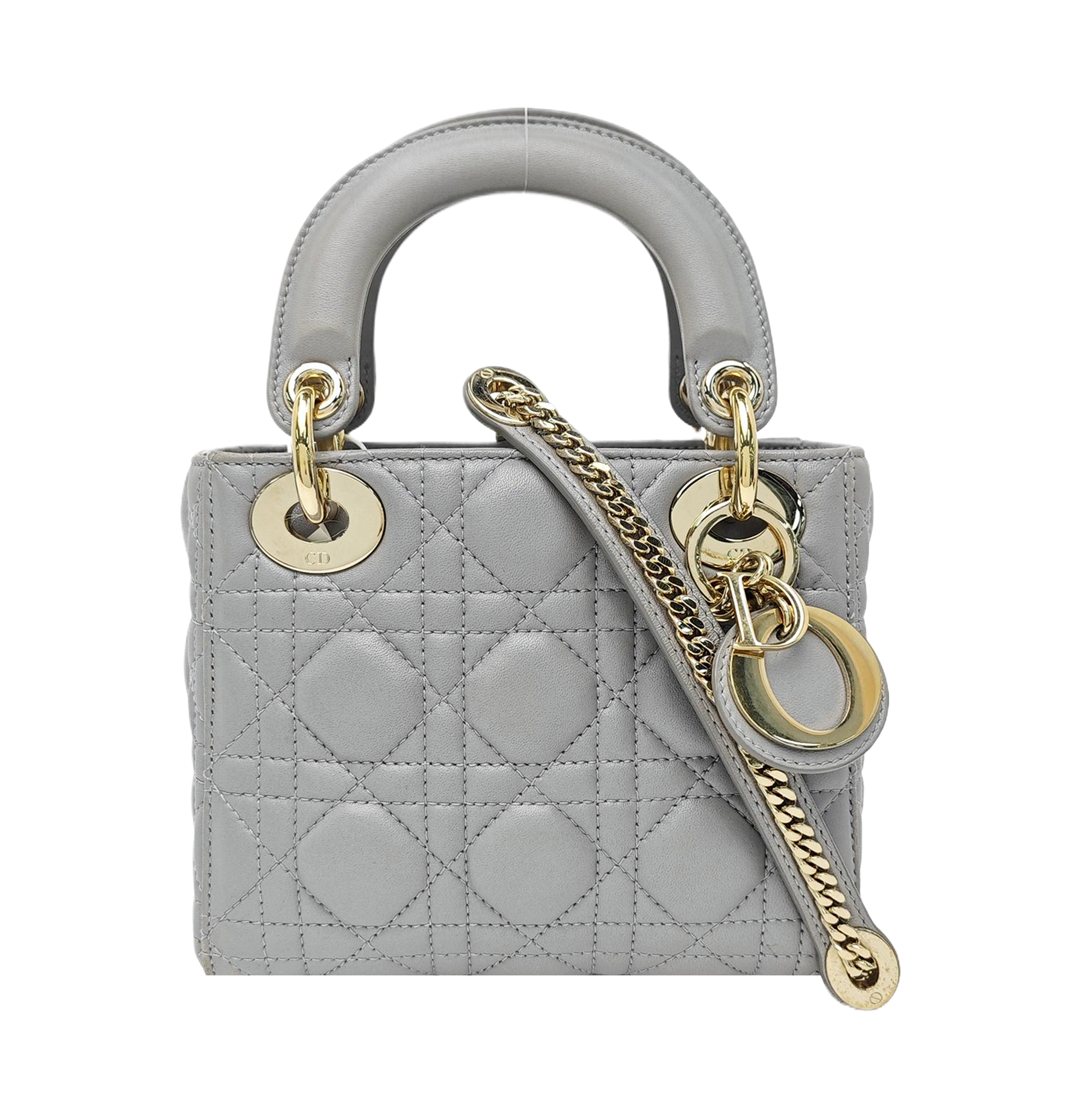 Lady Dior Mini Quilted Lambskin Blue