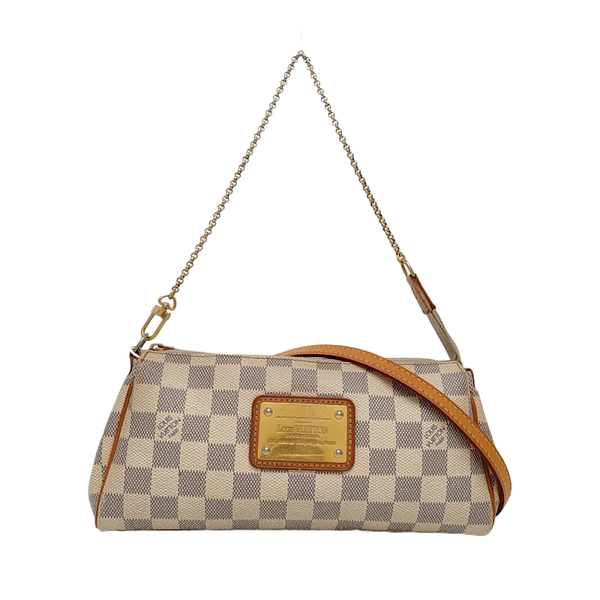 EVA Damier Azur Coated Canvas White