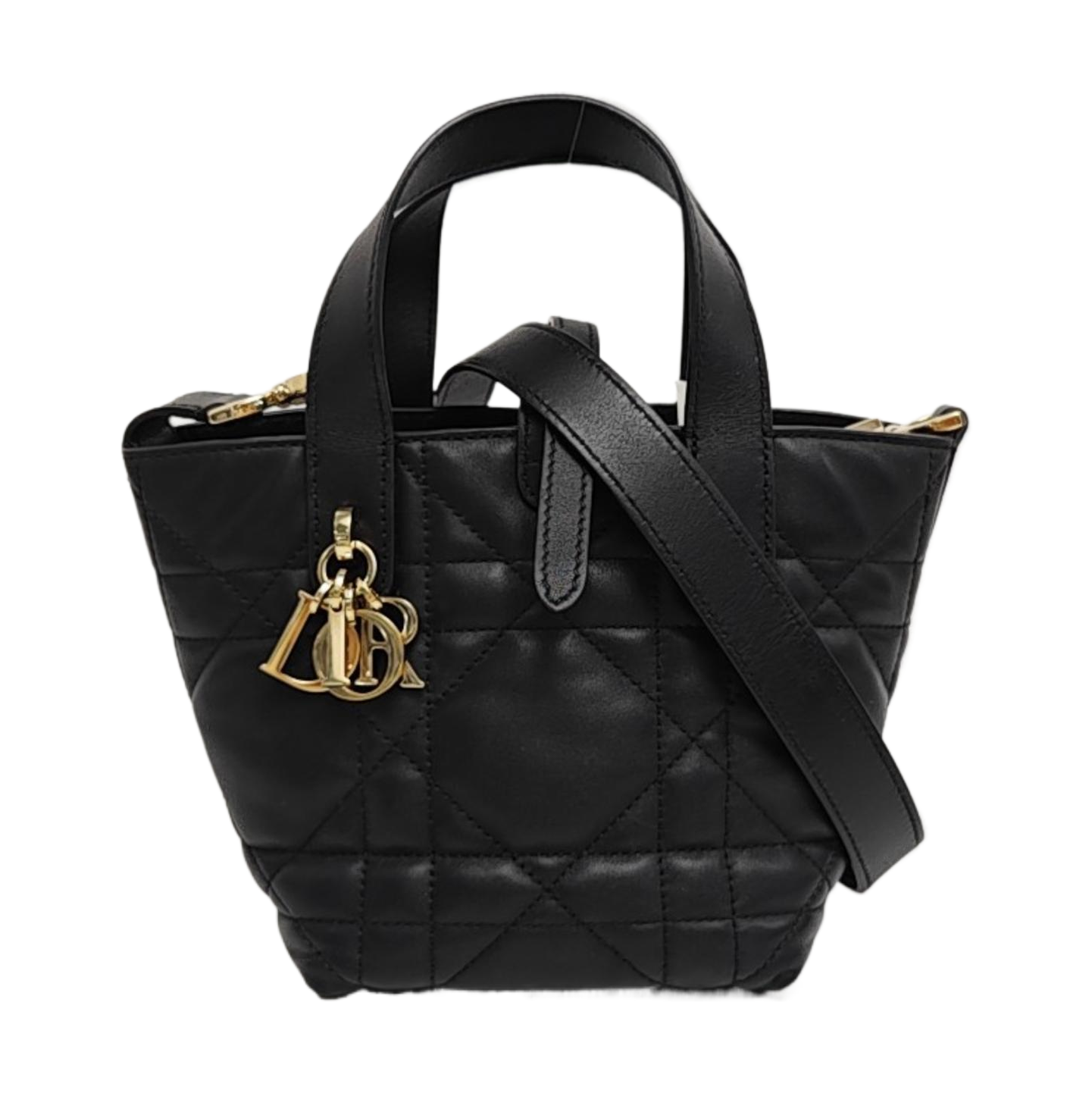 Toujours Nano Cannage Calfskin Black