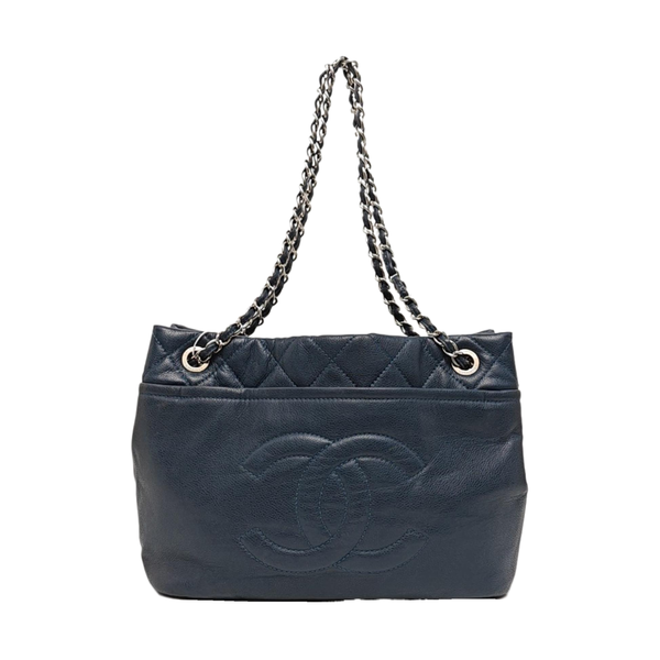 CC TIMELESS SOFT Quilted Grained Calfskin Blue