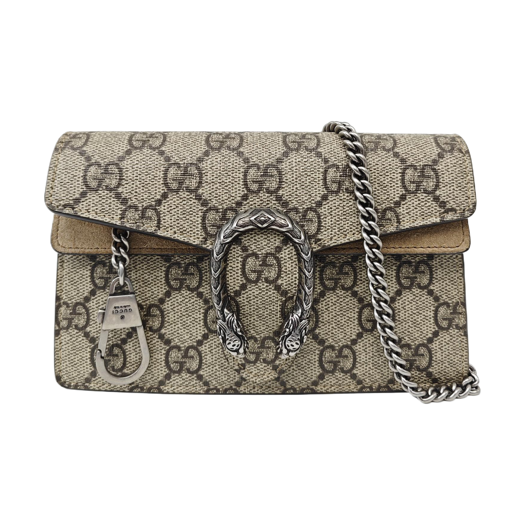 Dionysus Super Mini Monogram Coated Canvas Beige