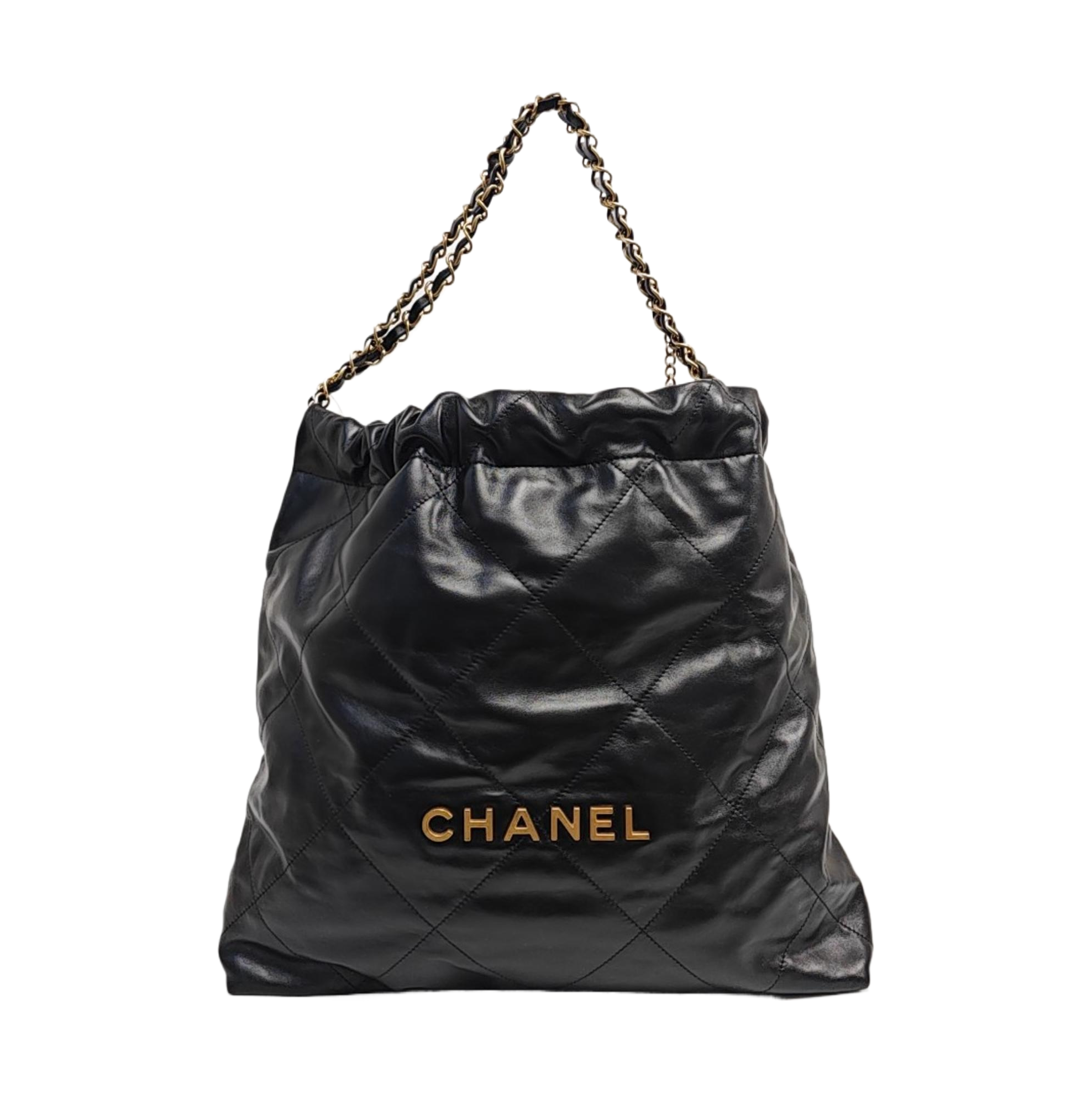 CHANEL 22 Medium Quilted Calfskin Black