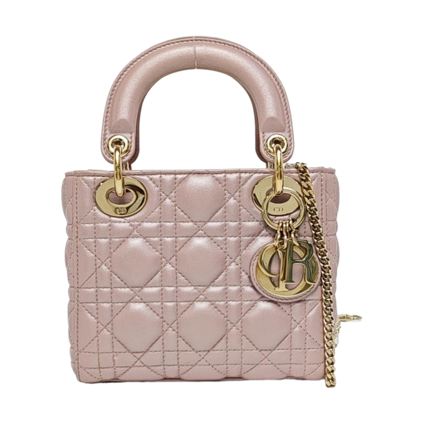 Lady Dior Mini Cannage Lambskin Pink
