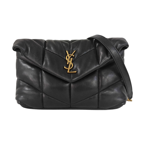 PUFFER Mini Chevron Lambskin Black