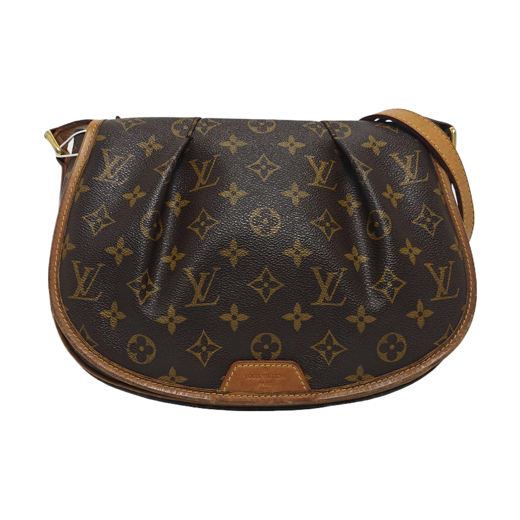 MENILMONTANT PM Monogram Coated Canvas Brown