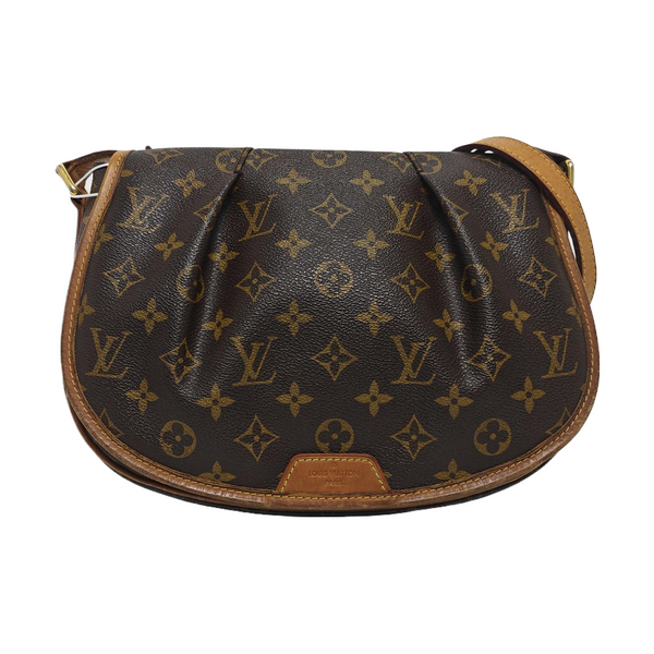 MENILMONTANT PM Monogram Coated Canvas Brown