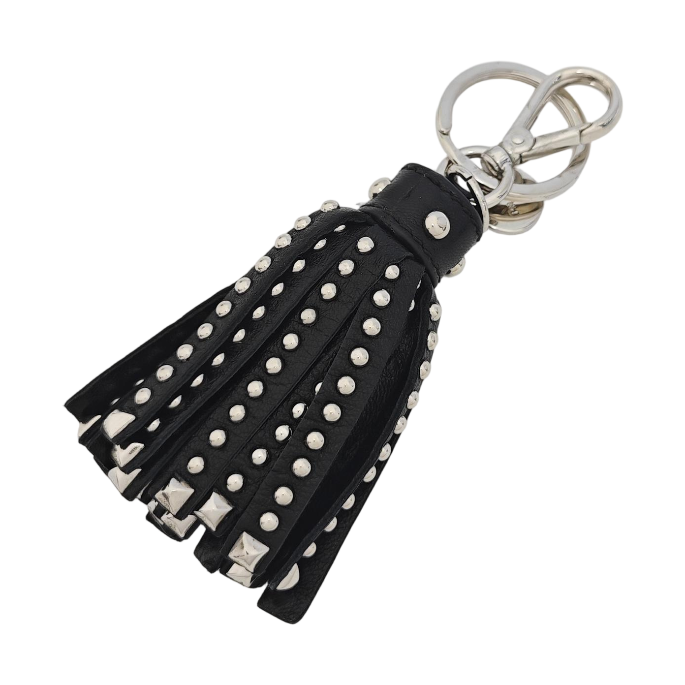 Leather Bag Charm Black