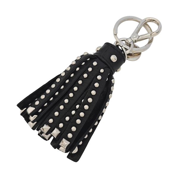 Leather Bag Charm Black