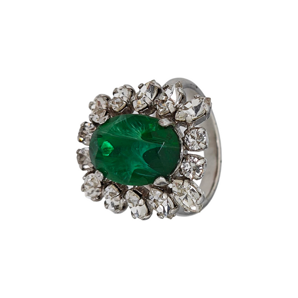 Metal Green Ring EU 53