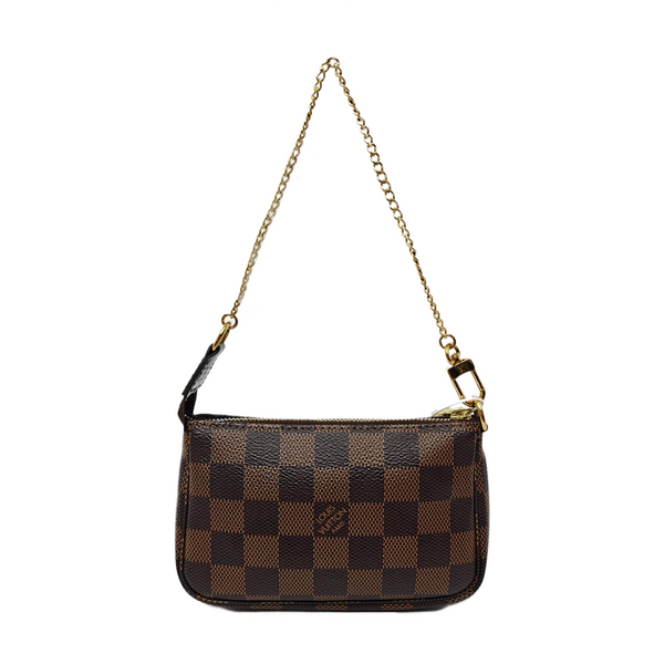 ACCESSOIRES Mini Damier Ebene Coated Canvas Brown