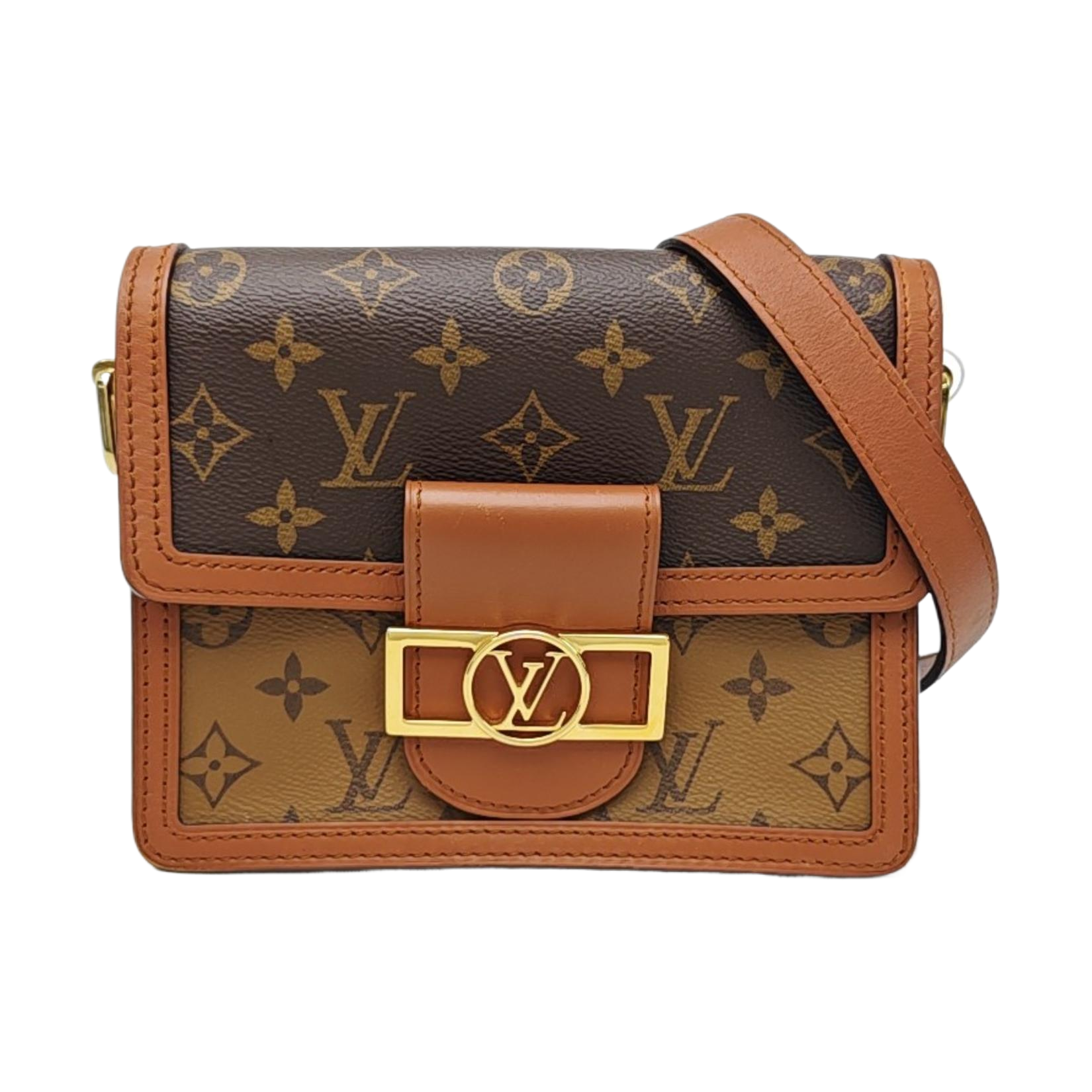 DAUPHINE Mini Monogram Coated Canvas Brown