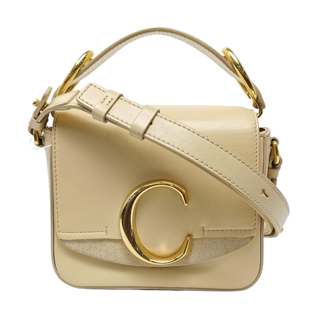 Chloé C Mini Calfskin Beige