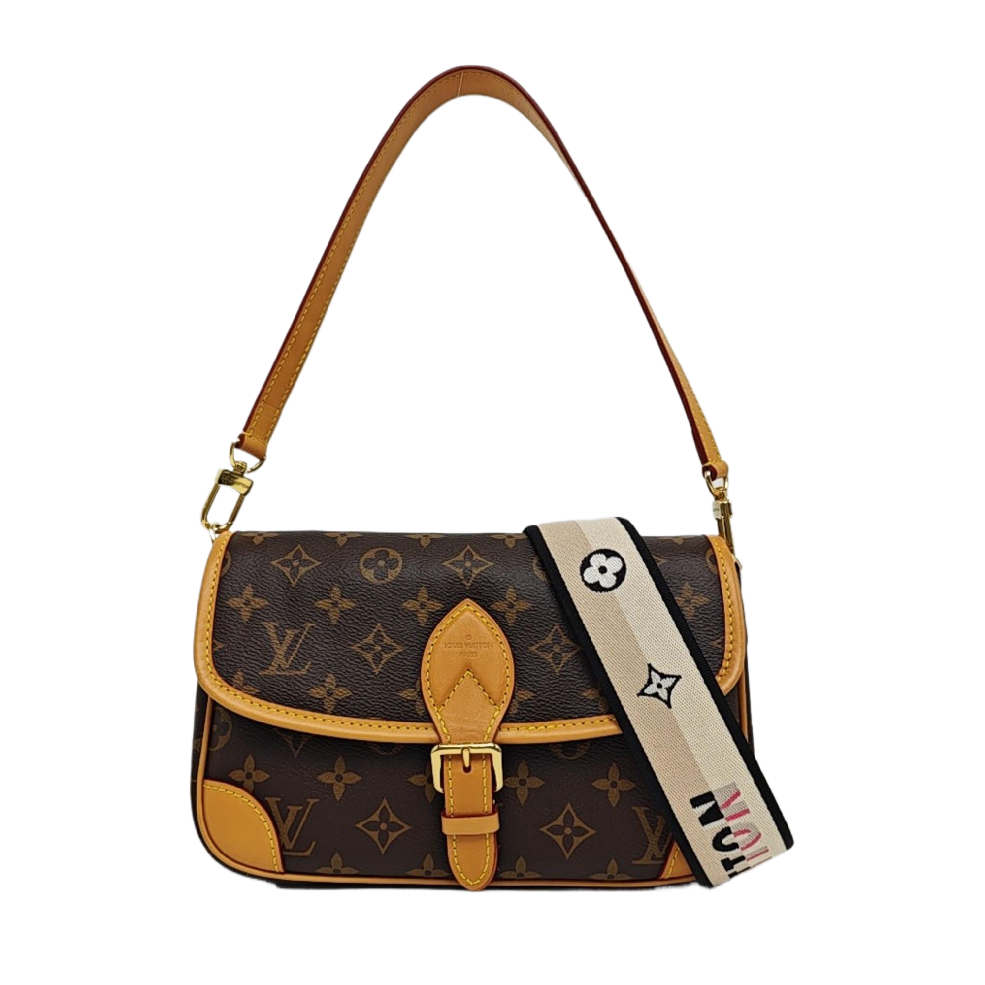 DIANE Monogram Coated Canvas Brown