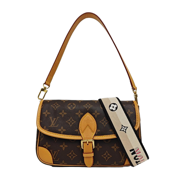 DIANE Monogram Coated Canvas Brown