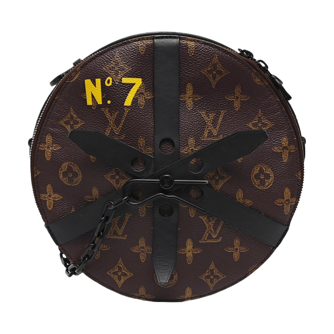 WHEEL BOX Monogram Coated Canvas Brown