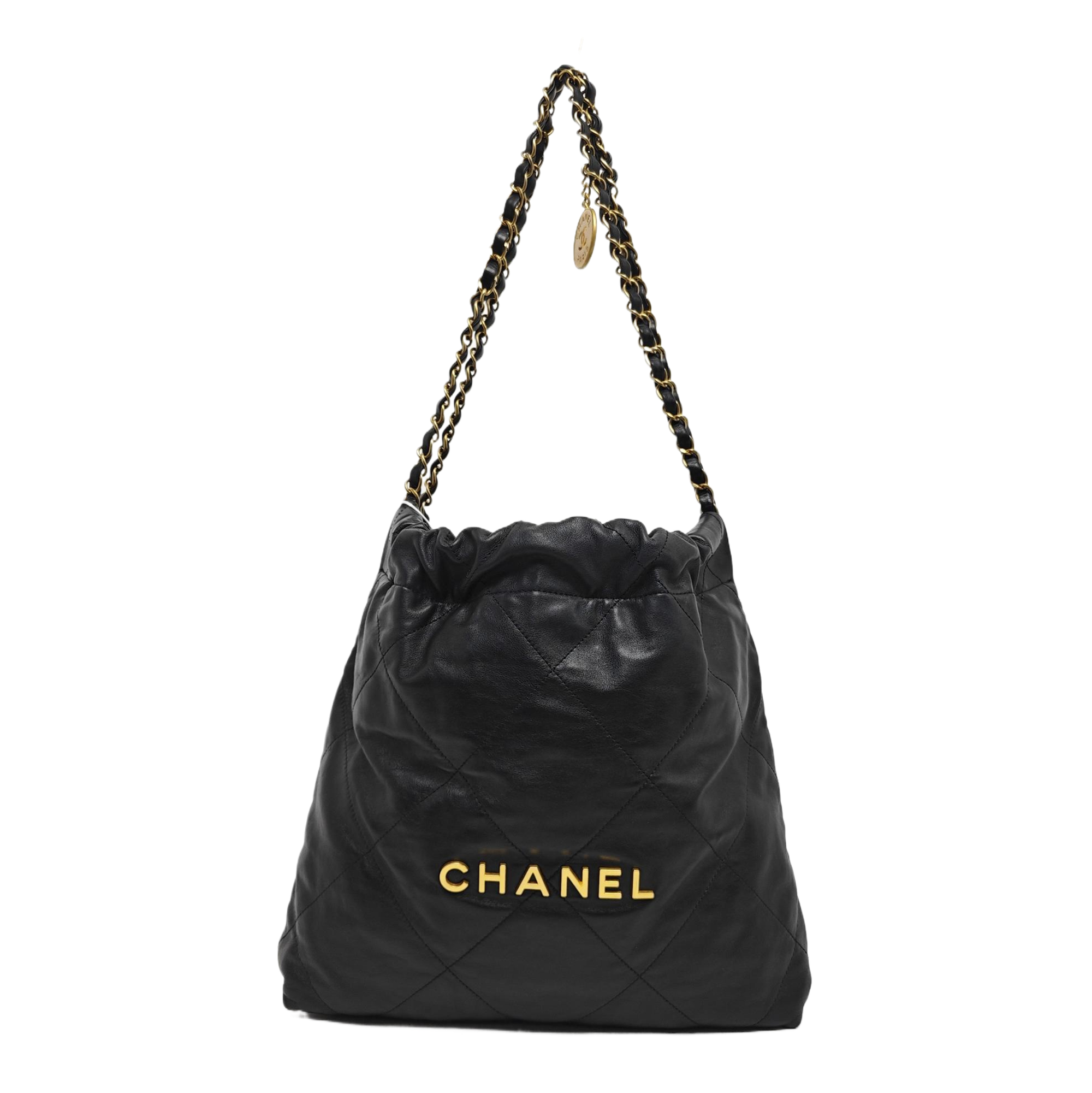 CHANEL 22 Small Quilted Calfskin Black