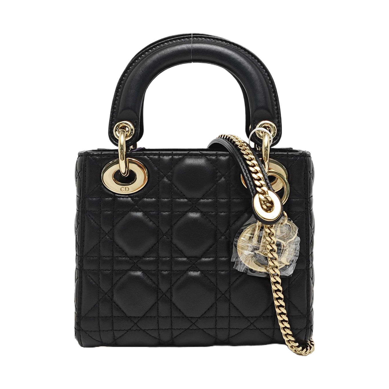 Lady Dior Mini Cannage Lambskin Black