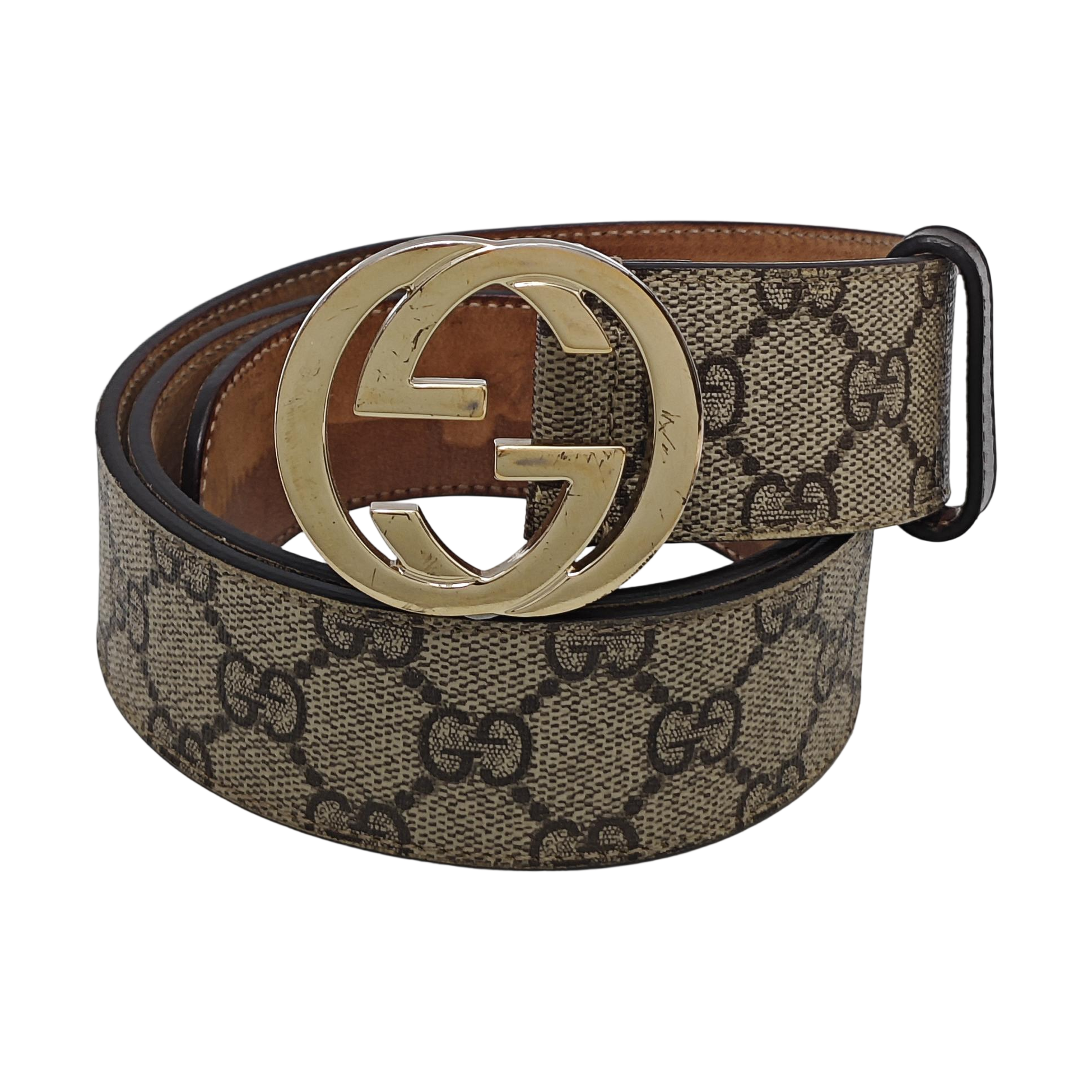 Leather Belt Beige