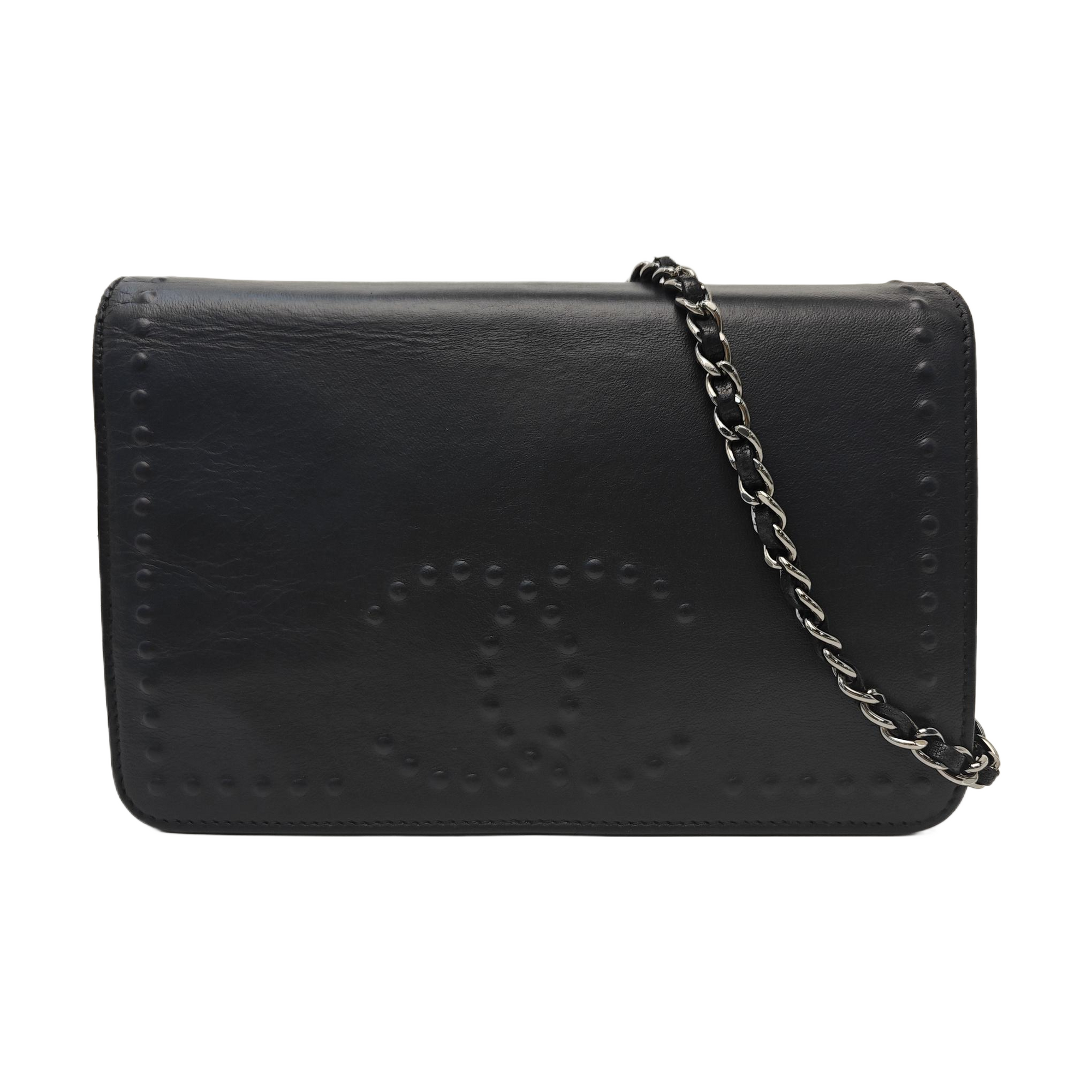 Calfskin Shoulder Bag Black