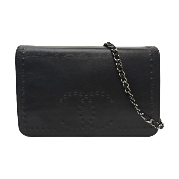 Calfskin Shoulder Bag Black
