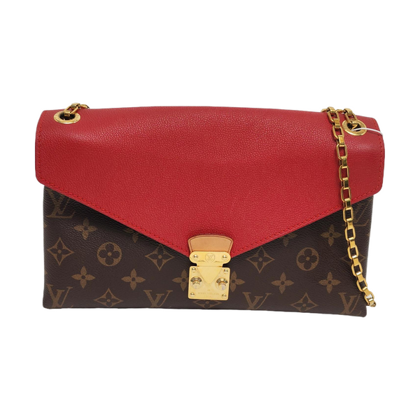 Authenticated pre-owned  PALLAS Monogram Coated Canvas Brown - Shoulder Bag at Looply