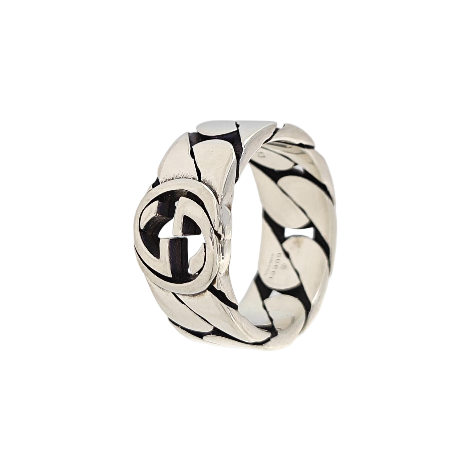 Interlocking G 925 Sterling Silver Ring HK 13
