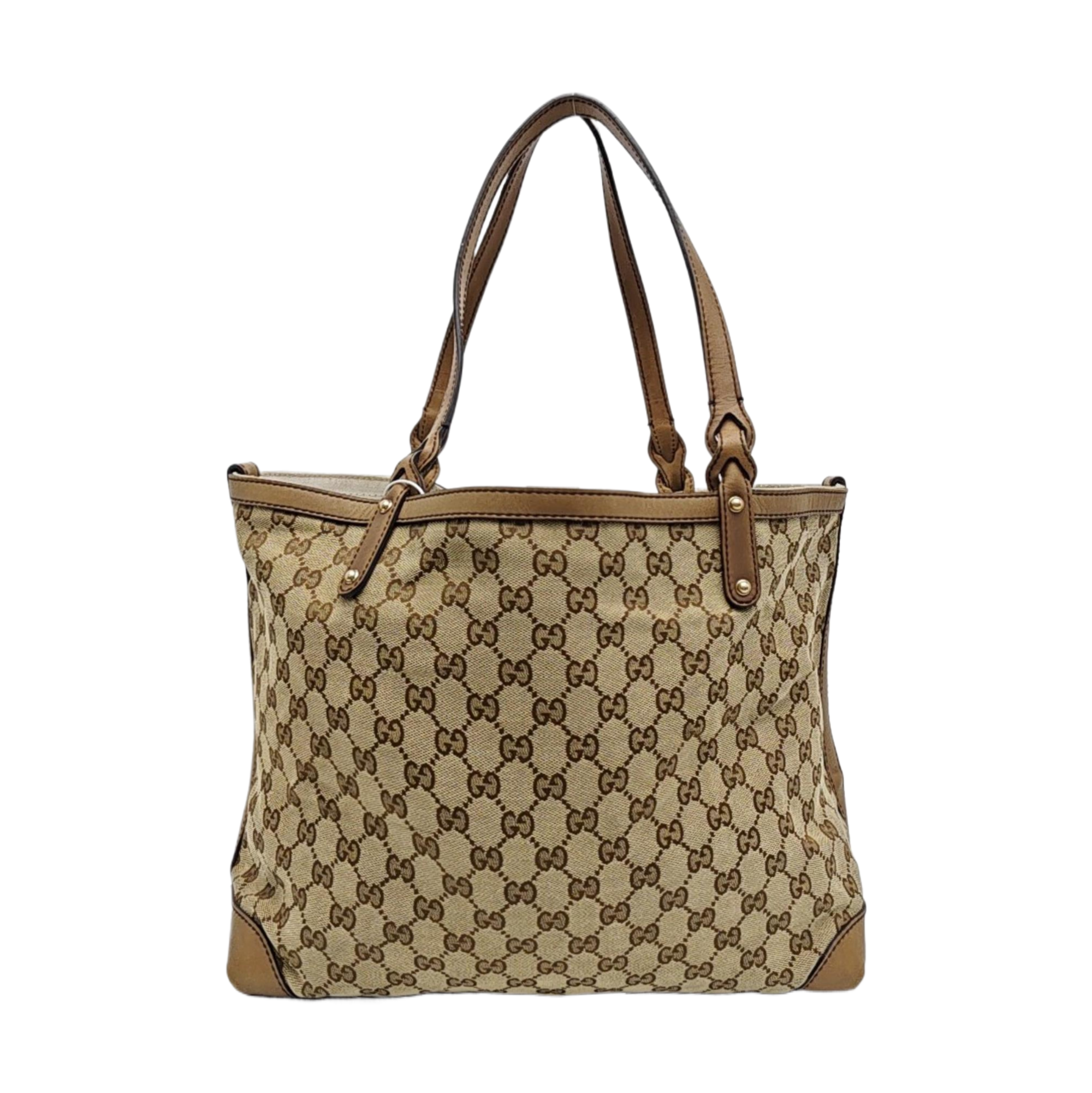Monogram Canvas Tote Bag Medium Brown