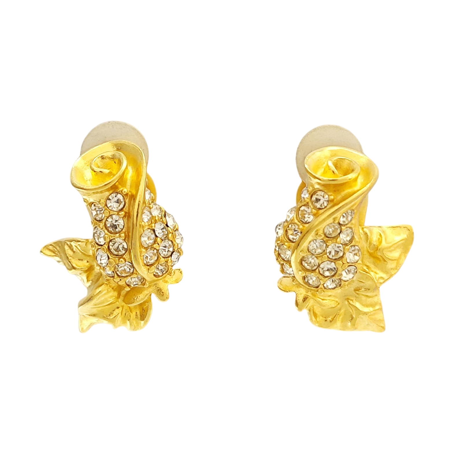 Metal Gold Clip On Earrings