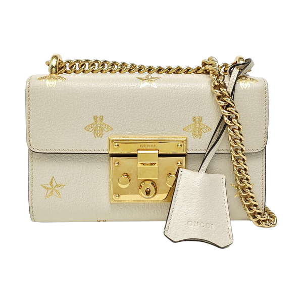 Padlock Small Calfskin White