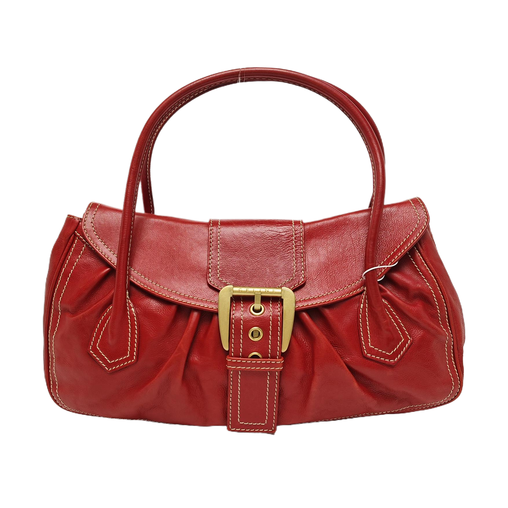 Calfskin Top Handle Bag Red