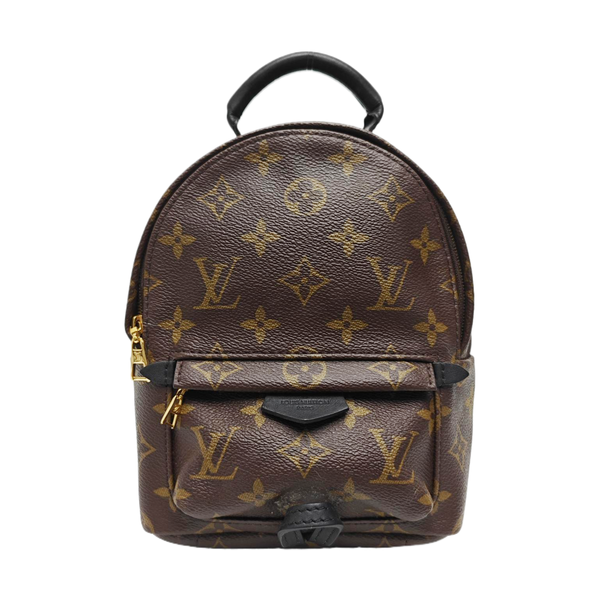 PALM SPRINGS Mini Monogram Coated Canvas Brown