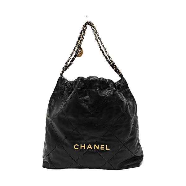 CHANEL 22 Medium Quilted Calfskin Black