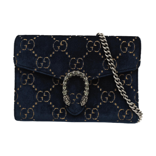 Dionysus Mini Monogram Velvet Blue