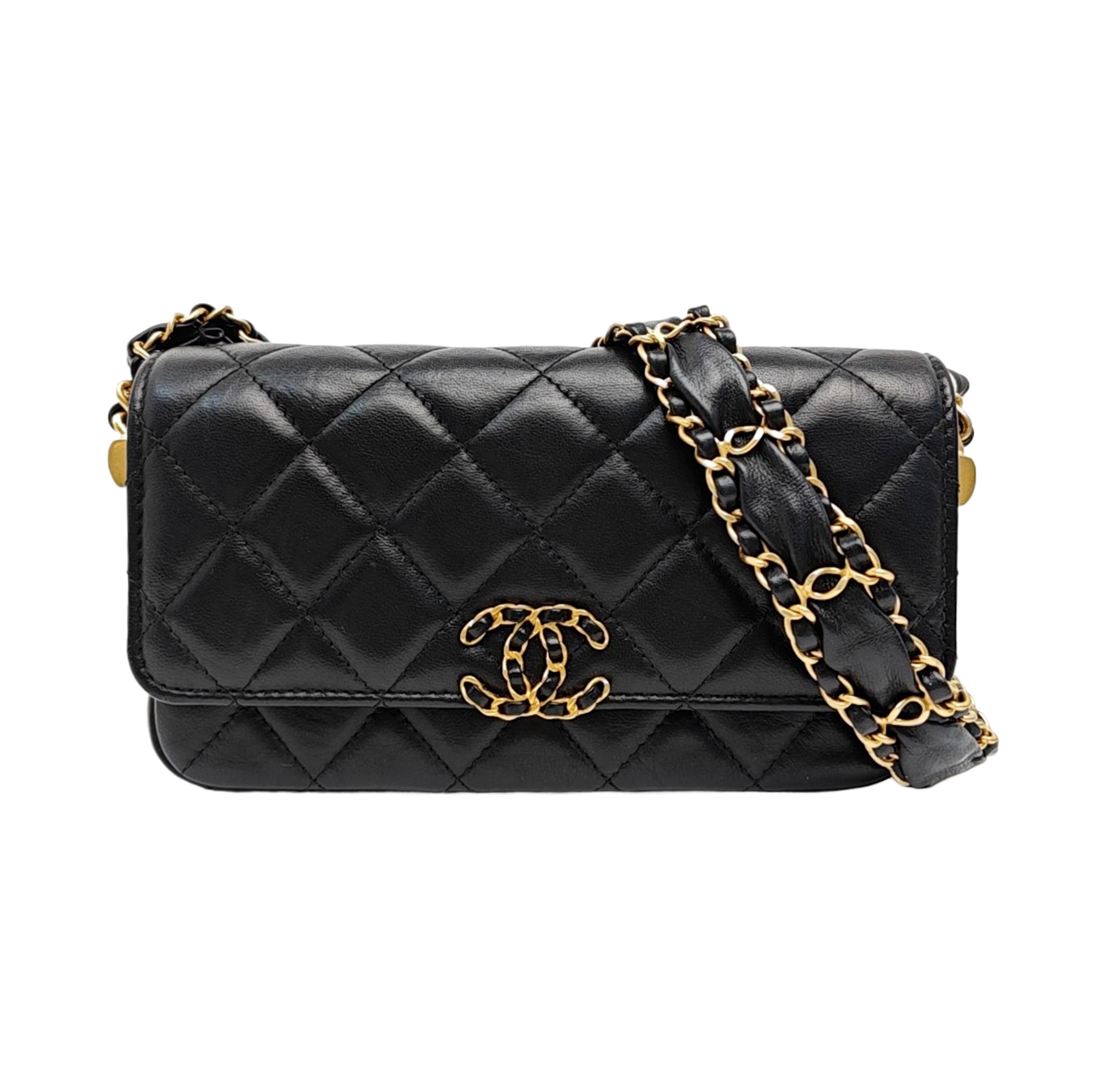 23K Quilted Calfskin Black