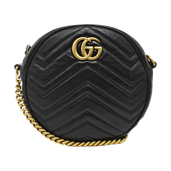 GG Marmont Mini Quilted Calfskin Black