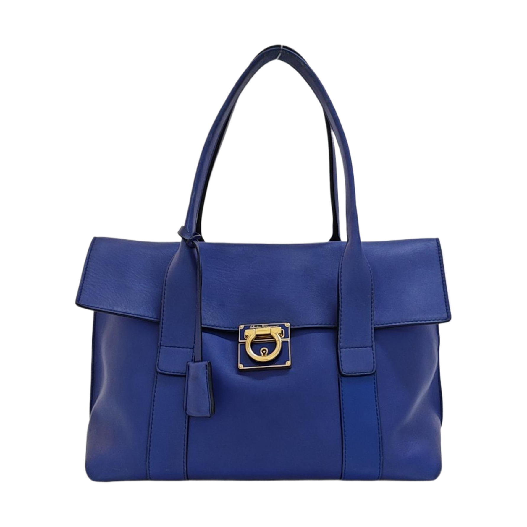 Calfskin Shoulder Bag Blue